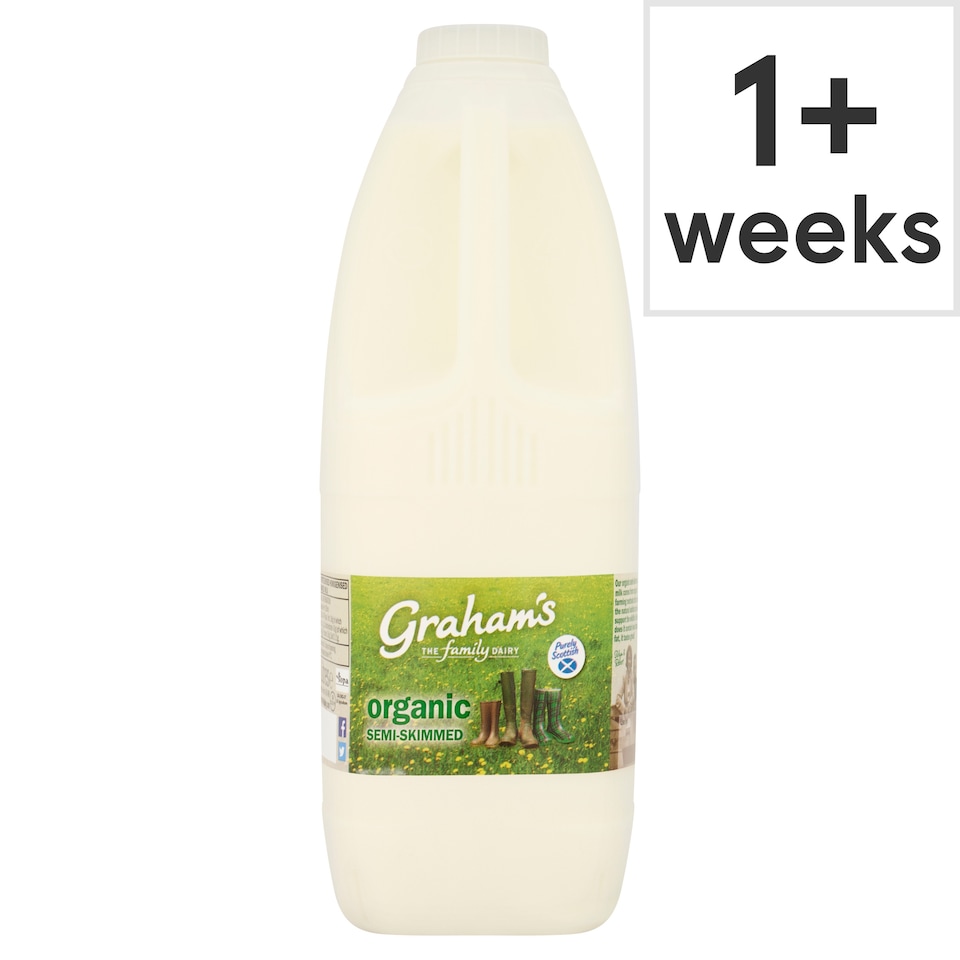 Graham's Organic Semi-Skimmed Milk 2 Litre