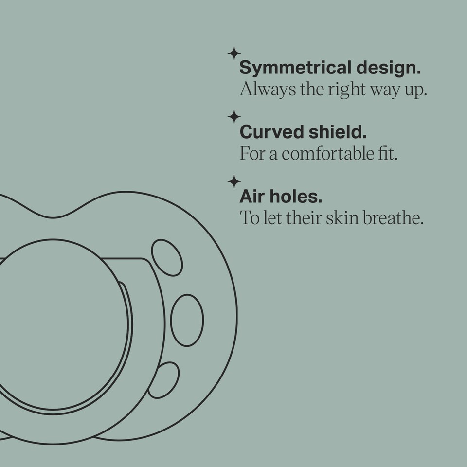 image 1 of Tommee Tippee Fun Style Soothers for Newborns, 6-18m, Pack of 2