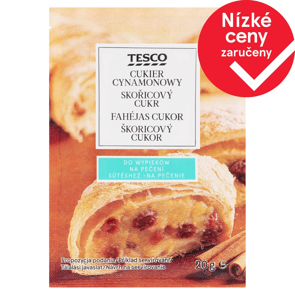 Tesco Skořicový cukr 20g