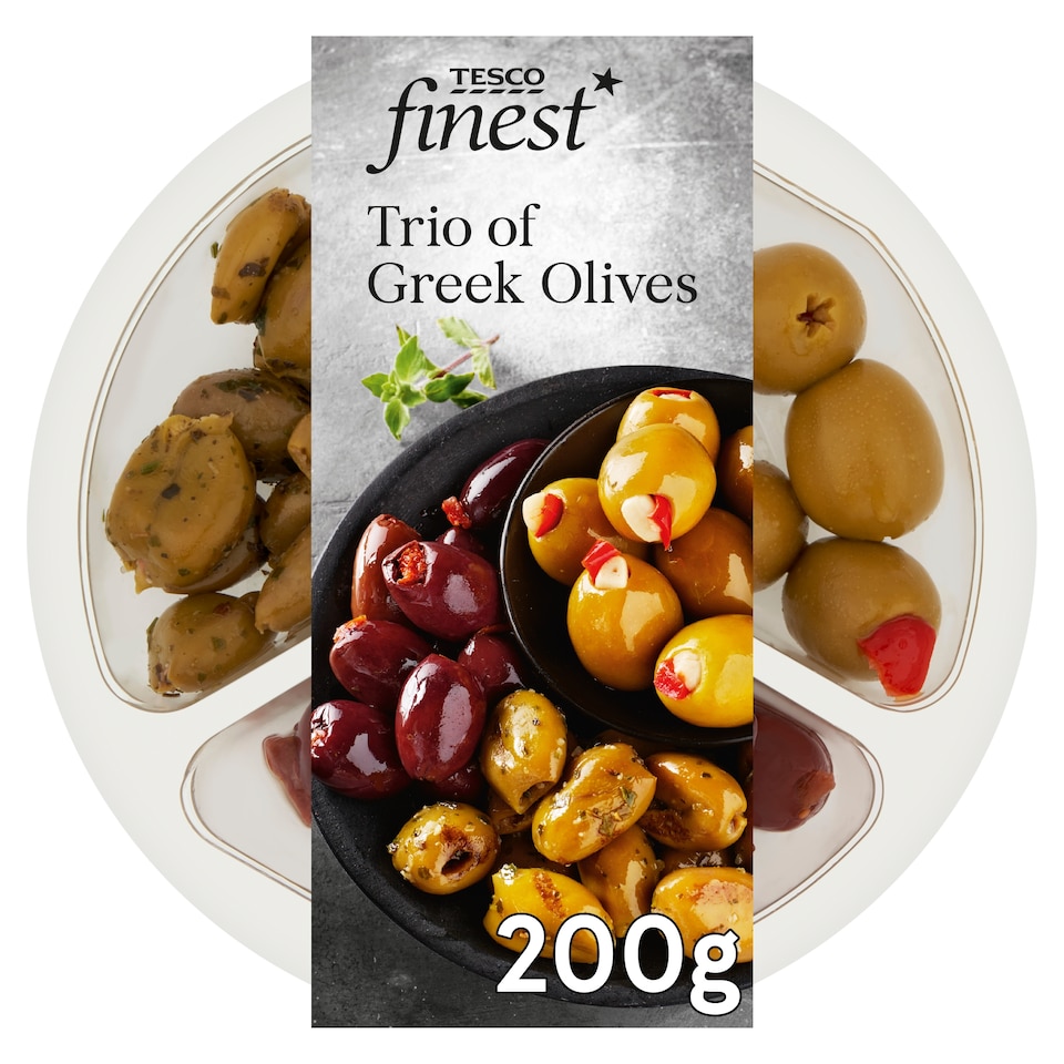 Tesco Finest Trio of Greek Olives 200g