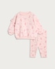 image 1 of F&F Baby 2-Piece Cotton Rich Printed Sweatshirt and Leggings in Pink