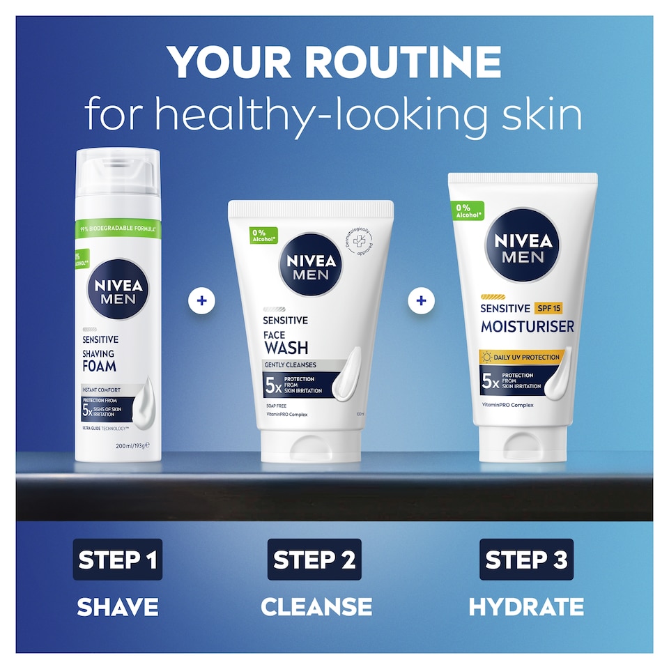 image 1 of NIVEA MEN Sensitive Shaving Foam 200ml