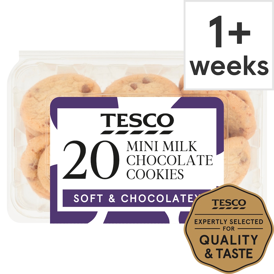 Tesco Mini Milk Chocolate Cookies 20 Pack