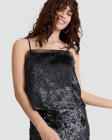 The F&F Edit Organza Trim Sequin Embellished Co-ord Camisole in