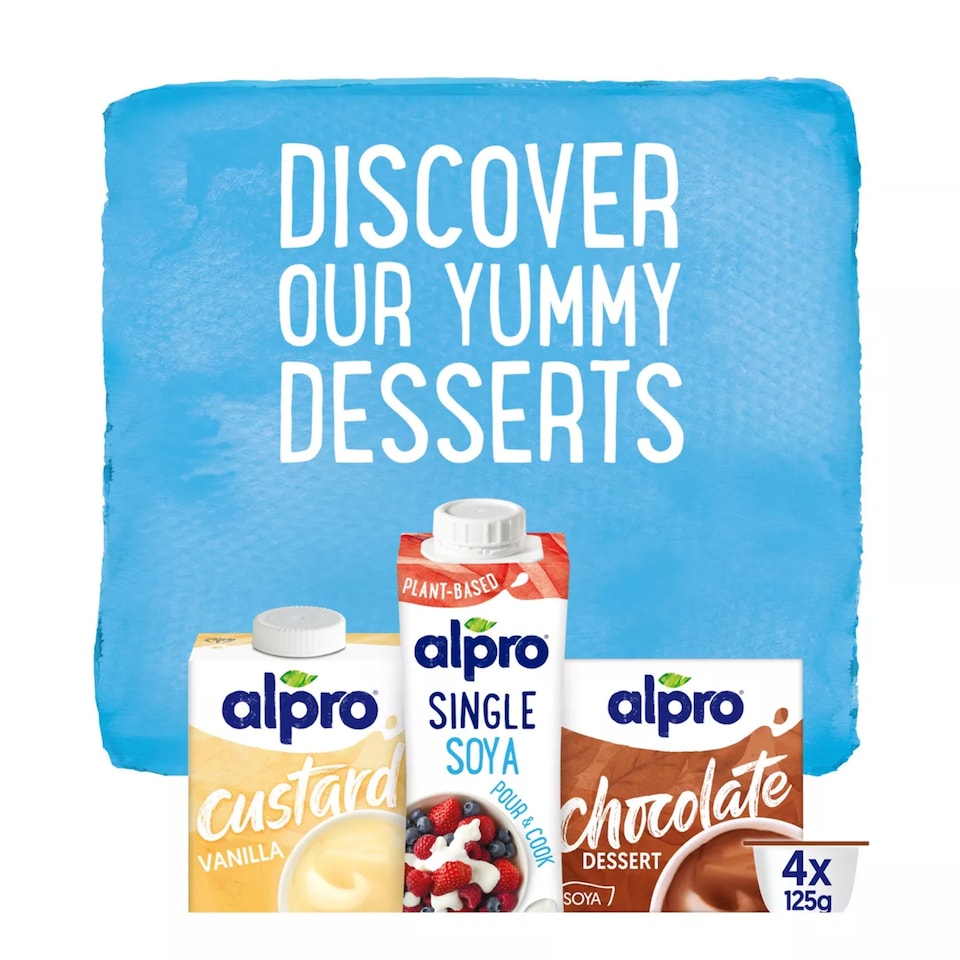 image 1 of Alpro Dark Chocolate Dairy Free Vegan Soya Dessert 4x125g