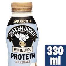 Shaken Udder White Choc Protein Milkshake 330ml