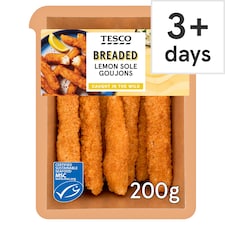 Tesco Breaded Lemon Sole Goujons 200g