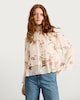 image 4 of F&F Floral Print Ruffle Detail Blouse in Cream