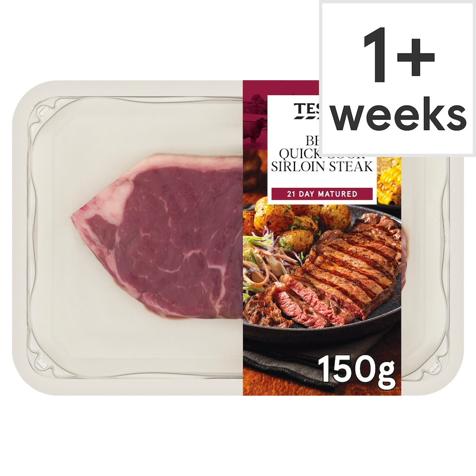 Tesco Quick Cook Sirloin Beef Steak 150g