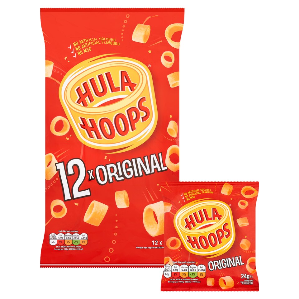 image 1 of Hula Hoops Original Crisps Multipack 12X24g