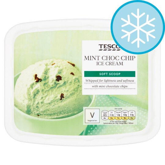 Tesco Soft Scoop Mint Chocolate Chip 2 Litres Tesco Groceries