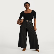 The F&F Edit Palazzo Jeans in Black