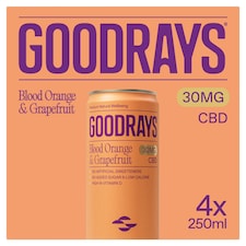 Goodrays Natural Cbd Blood Orange & Grapefruit Drink 4 X 250Ml