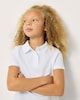 image 1 of F&F School Girls 5-Pack Pure Cotton Regular Fit Polo Shirts in White