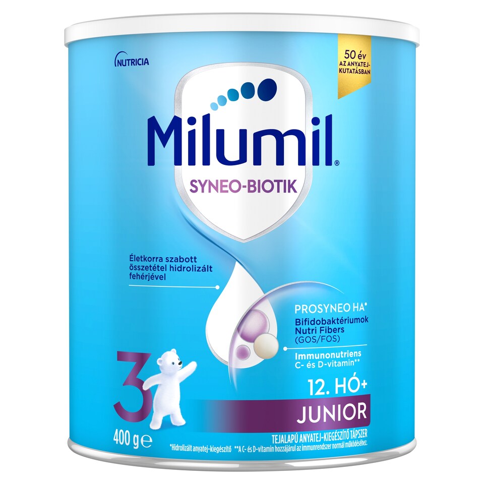 Milumil HA 3 Prosyneo Junior anyatej-kiegészítő tápszer hidrolizált fehérjével 12.hó+ 400 g