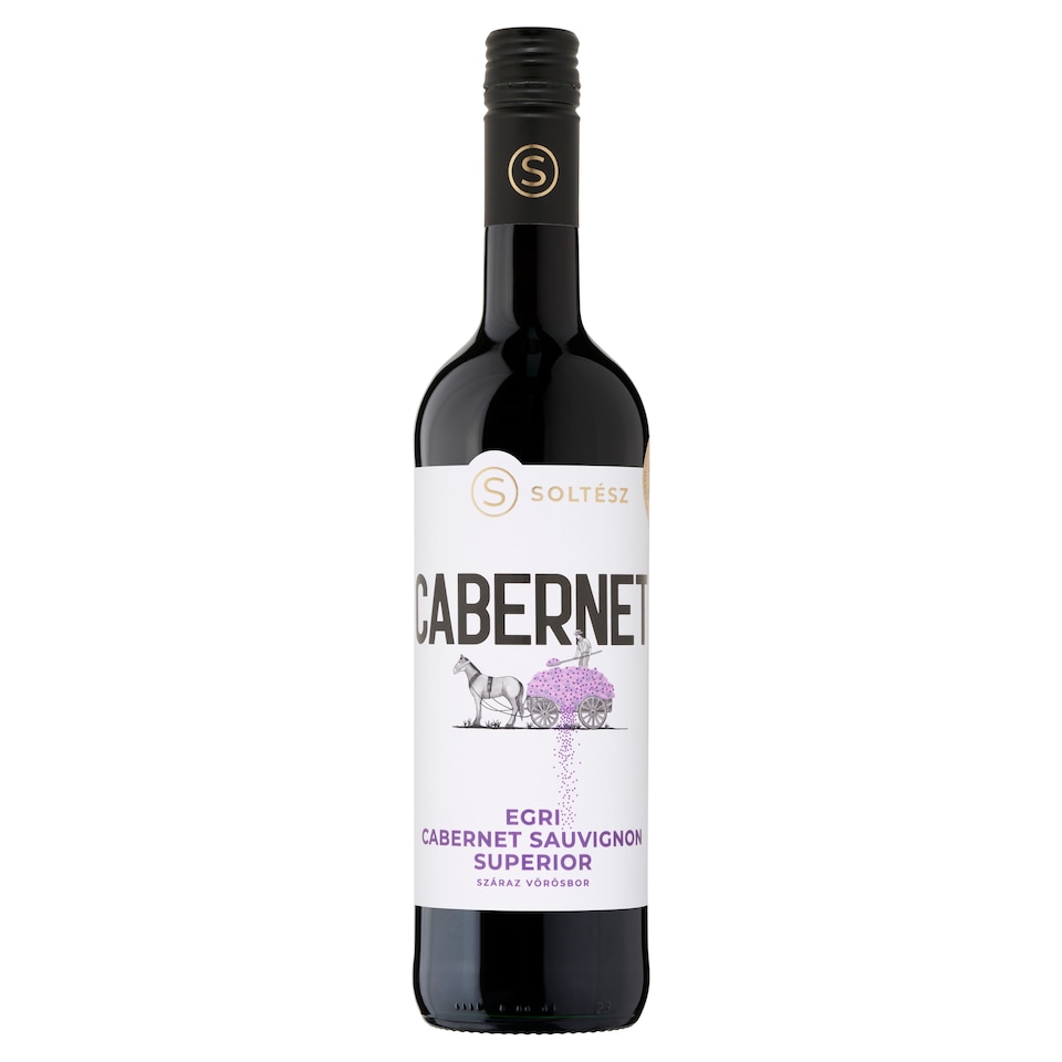 Soltész Egri Cabernet Sauvignon száraz vörösbor 14% 750 ml  1. kép