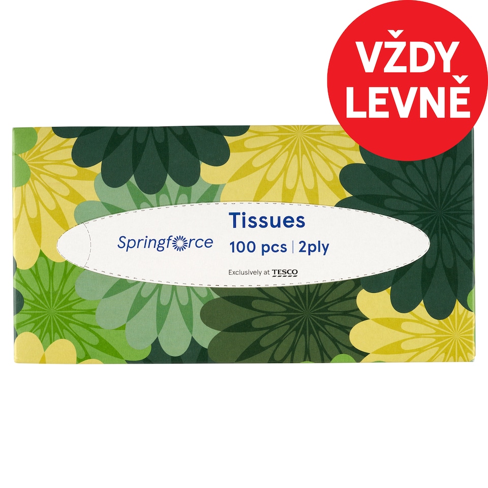 Obrázek 1 pro produkt Springforce Papírové kapesníky 2 vrstvy 100 ks