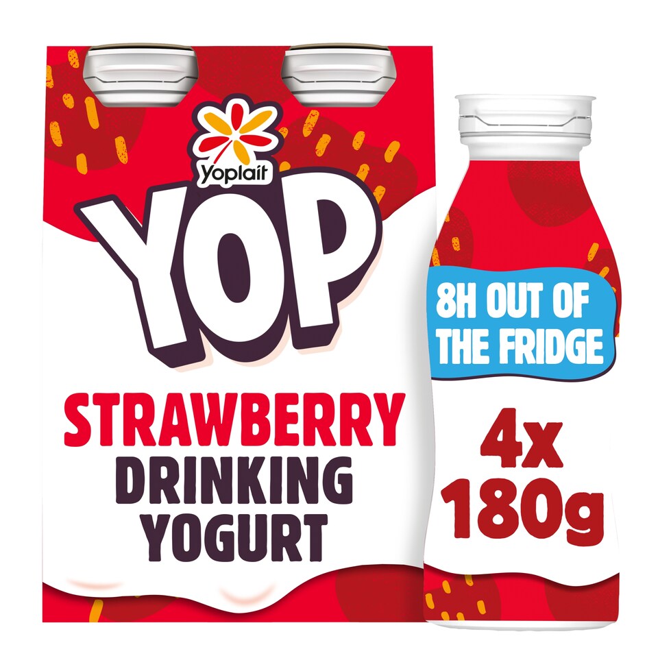 Yop Strawberry Drinkable Yoghurt 4 X 180G