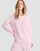 image 2 of F&F Pure Cotton Candy Cane Print Top and Trousers Pyjamas in Pink