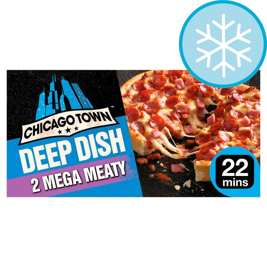 Chicago Town Deep Dish Mega Meaty Pizza 320G Tesco Groceries