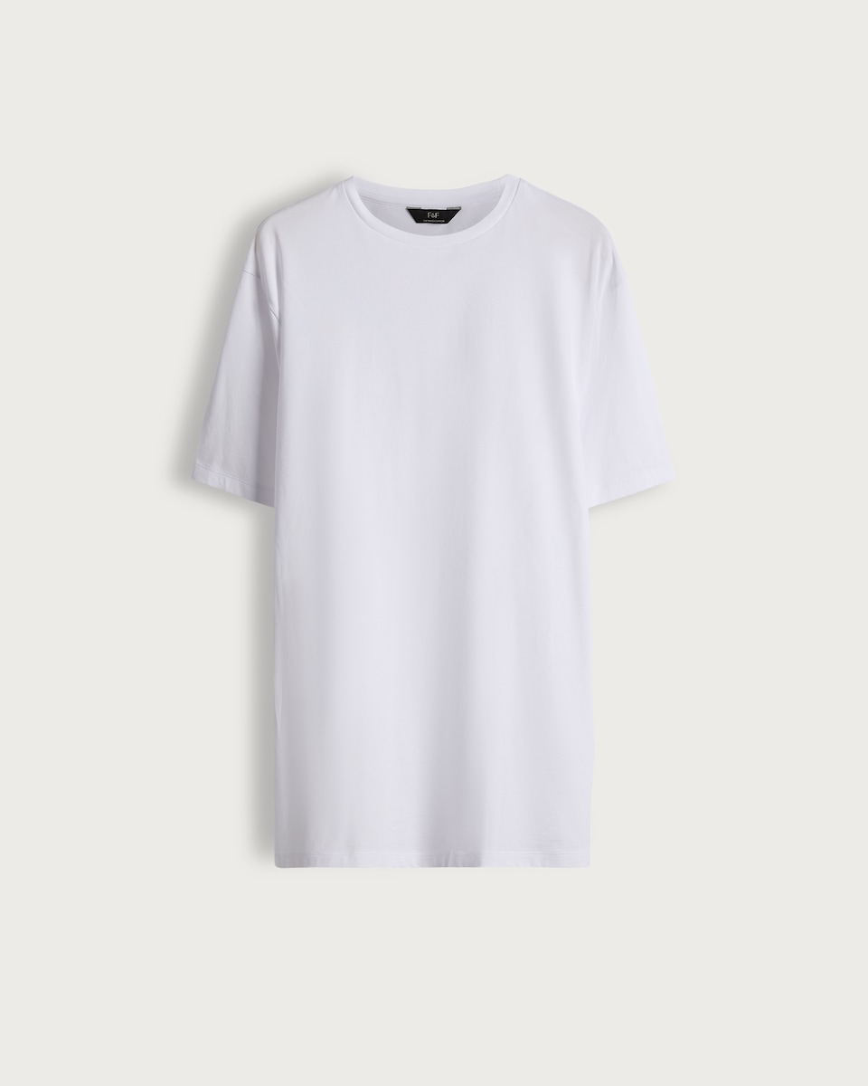 image 1 of The F&F Edit Supima® Cotton Crew Neck T-Shirt in White