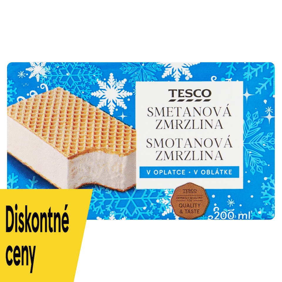Tesco Smotanová zmrzlina v oblátke 200 ml