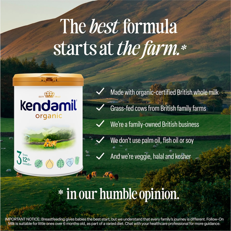 image 1 of Kendamil Organic Toddler Milk 3 From 12 Month+ 800g