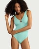 image 3 of F&F Textured Ring Detail Swimsuit in Mint