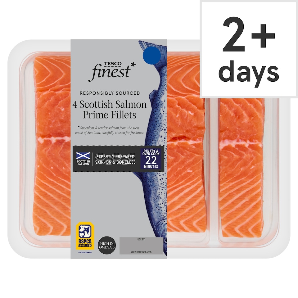 Tesco Finest 4 Scottish Salmon Fillets 520g