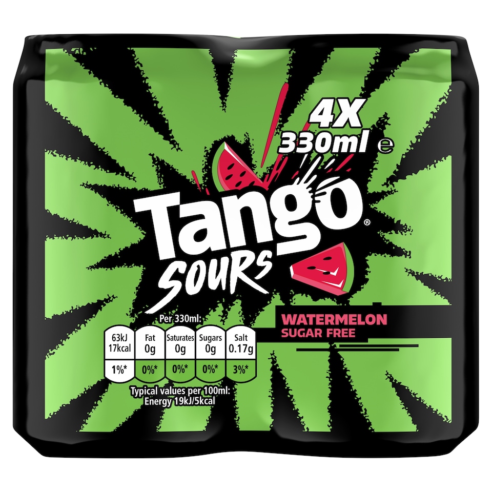 TANGO Sours Watermelon Sugar Free 4x330ml