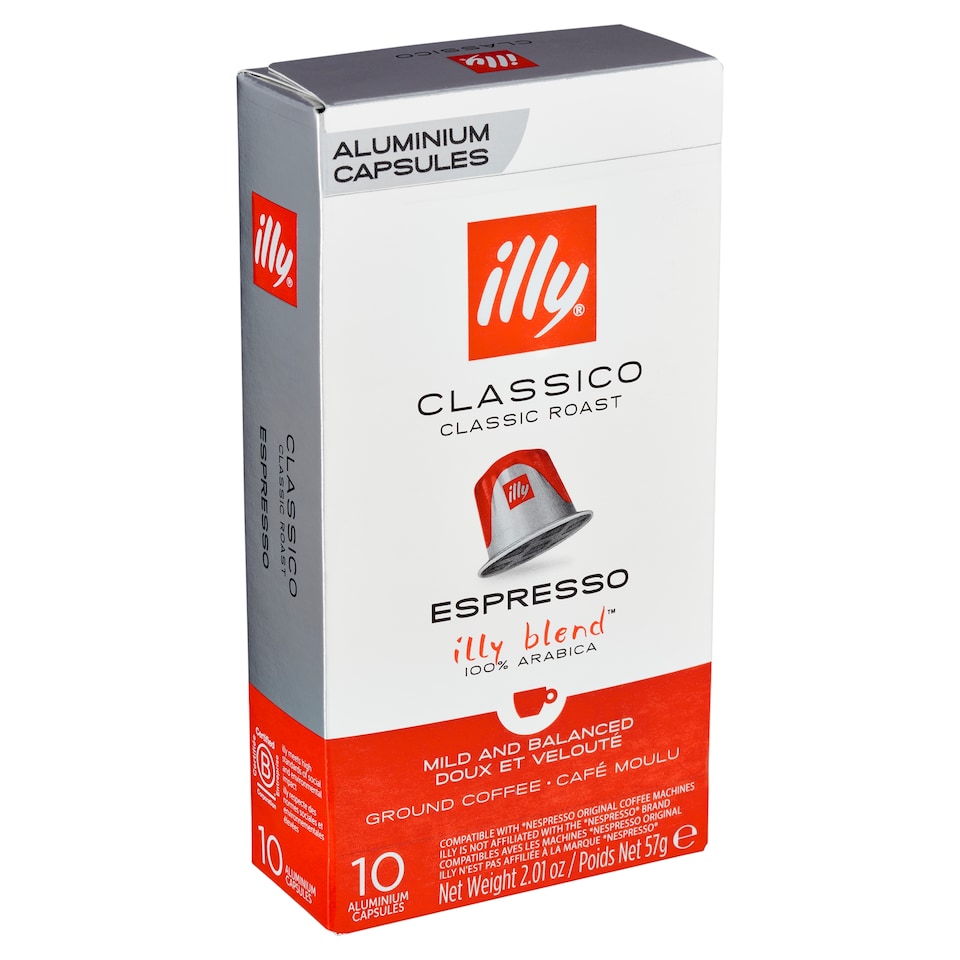 illy Classico Espresso pražená mletá káva v kapslích 10 ks 57g