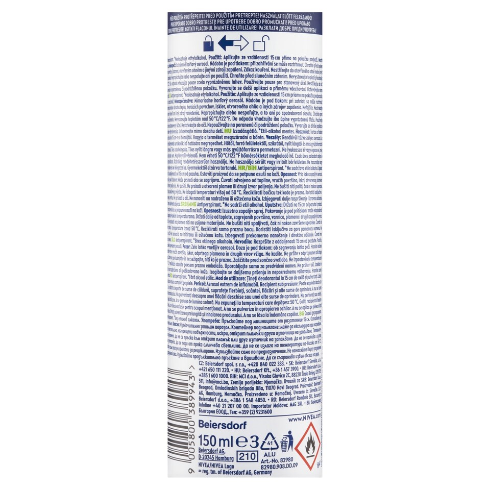 Obrázek 1 pro produkt Nivea Men Derma Control Sensitive Sprej antiperspirant 150ml