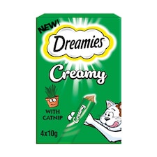 Dreamies Creamy Cat Treats with Catnip 4 x 10g