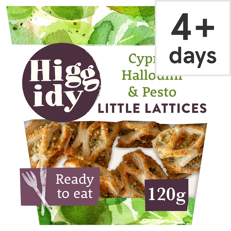 image 1 of Higgidy Cypriot Halloumi & Pesto Little Lattices 120g