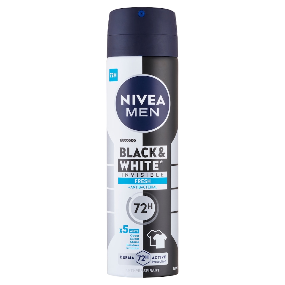 image 1 of NIVEA MEN Black & White Invisible Fresh Deo Spray 150 ml