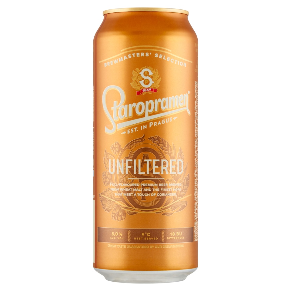 Staropramen Unfiltered minőségi világos, szűretlen sör 5% 0,5 l 1. kép