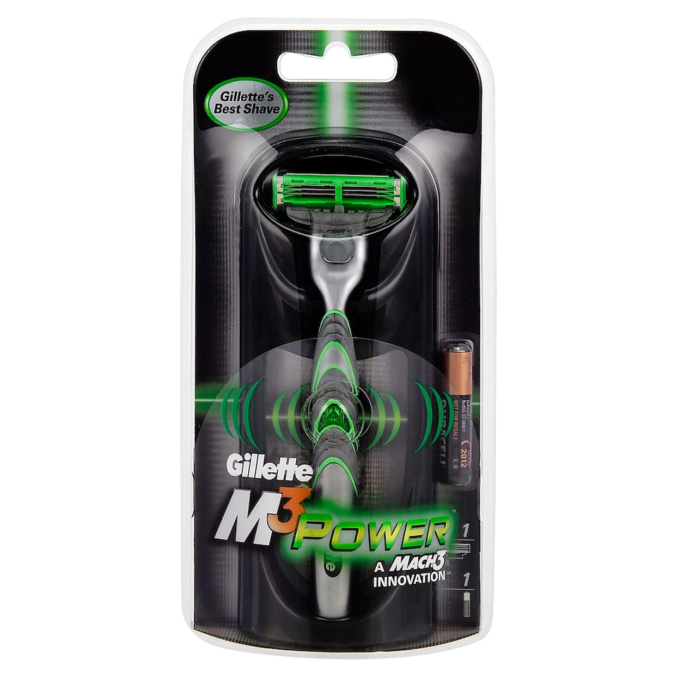 Mach 3 Power Razor Gillette Mach 3 Sensitive Power Razor - Tesco Groceries