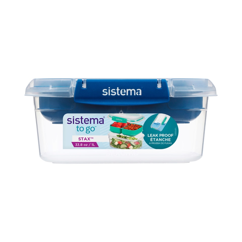 Sistema Rectangle Stax To Go Food Storage 1L