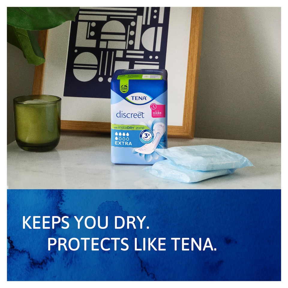 image 1 of TENA Discreet Extra Incontinence Pads 10 pack 