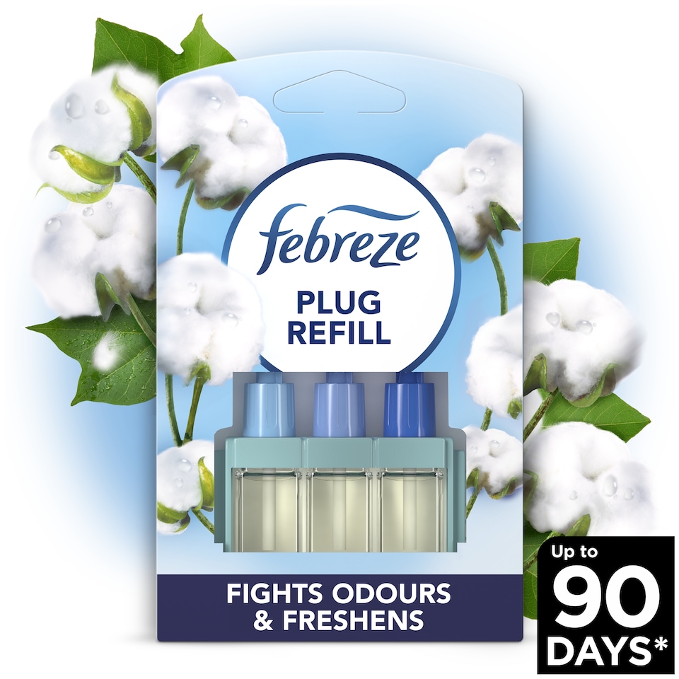 image 1 of Febreze 3Volution Plug-In Air Freshener Refill - Cotton Fresh 20ml