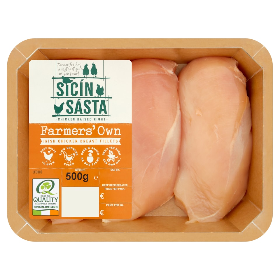 Sicin Sasta Irish Farmers Own Chicken Breast Fillets 500G