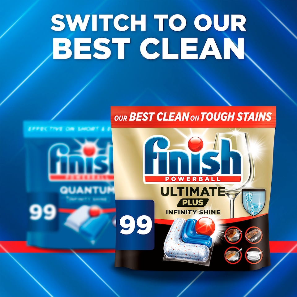image 1 of Finish Powerball Quantum All In One Dishwasher 36 Dishwasher Tablets 374.4g