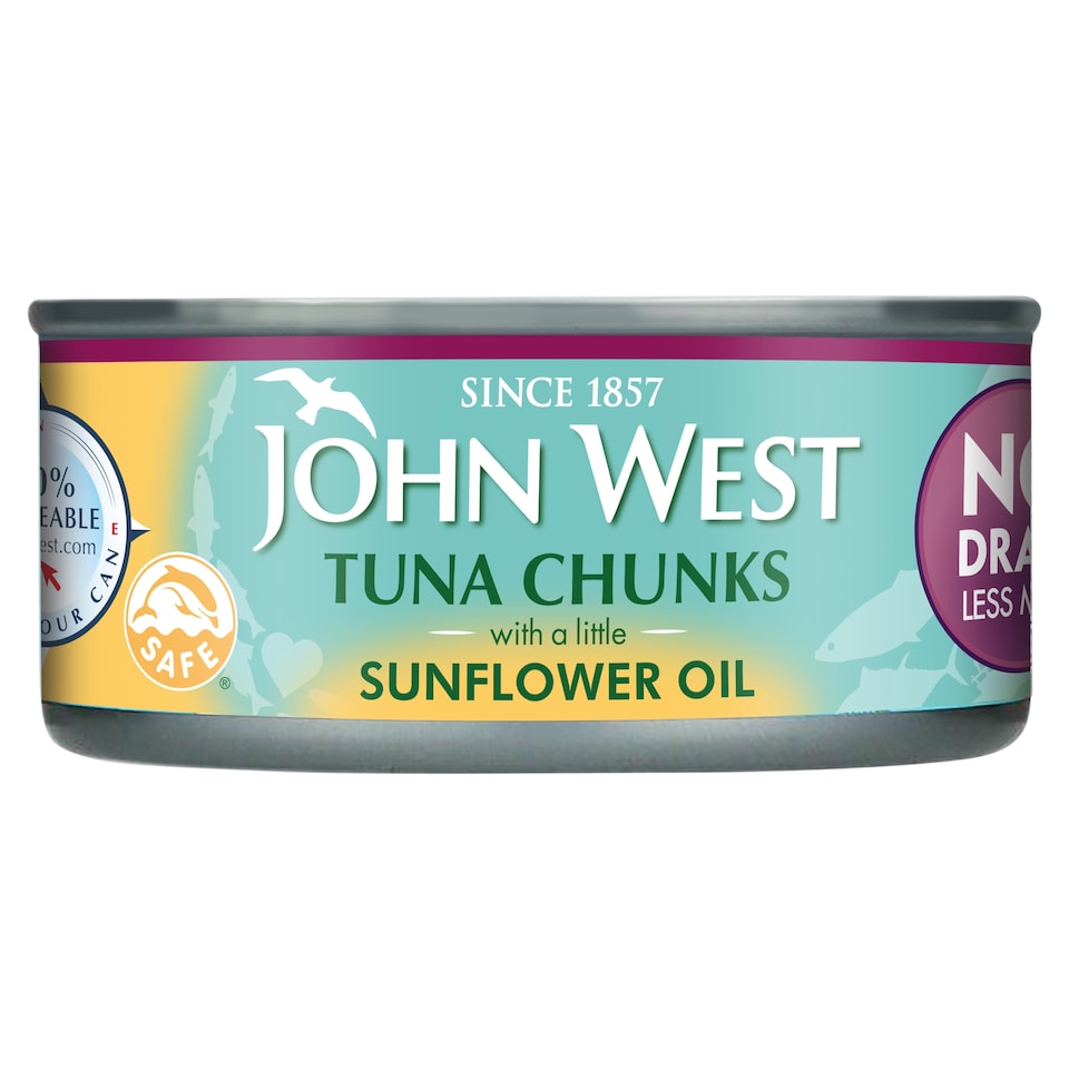 John West No Drain Tuna Chunks In Sunflower Oil 110G