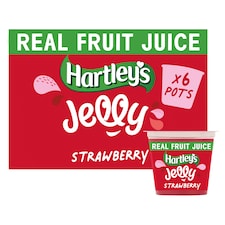 Hartleys Multipack Ready To Eat Strawberry Jelly 6 X125g