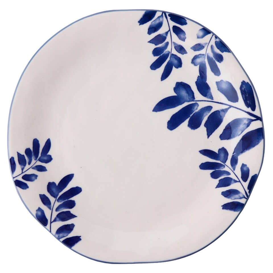 Fox & Ivy Blue Leaf Plate