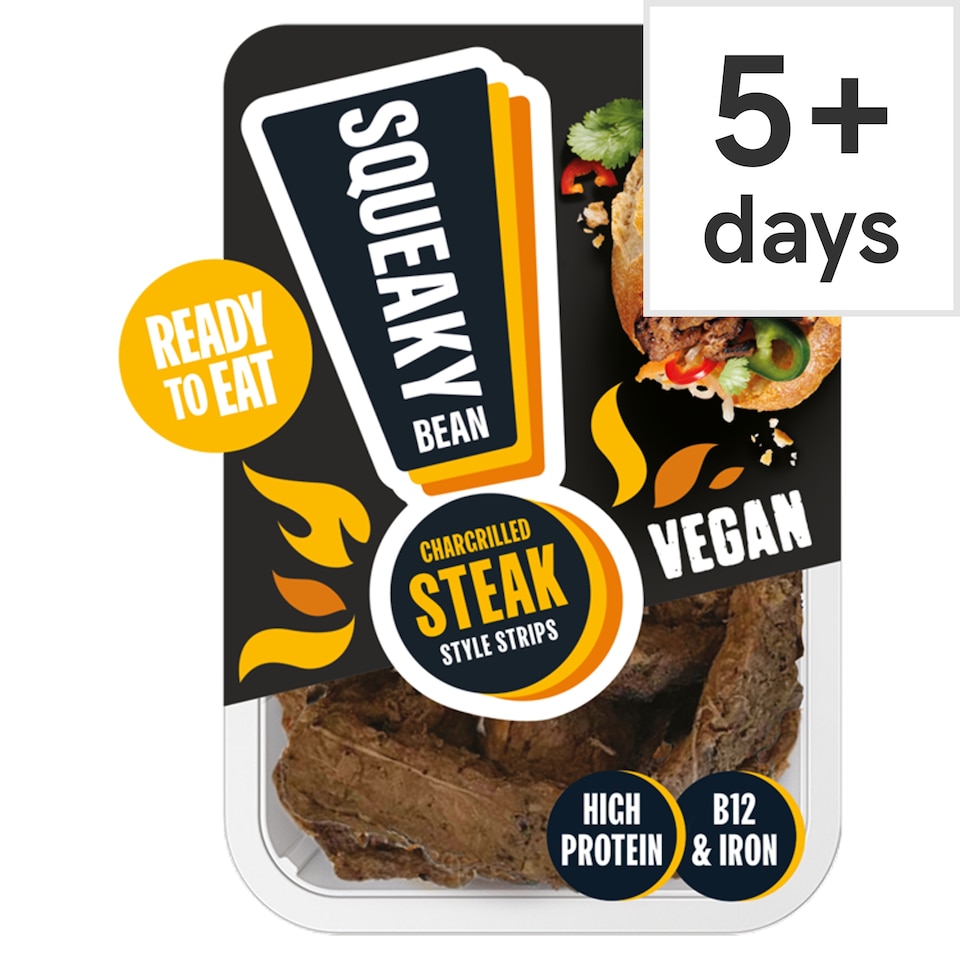 image 1 of Squeaky Bean Chargrilled Steak Strips 120G