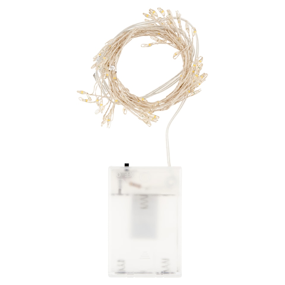 Obrázek 1 pro produkt 100 LED světelný řetěz teplý bílý