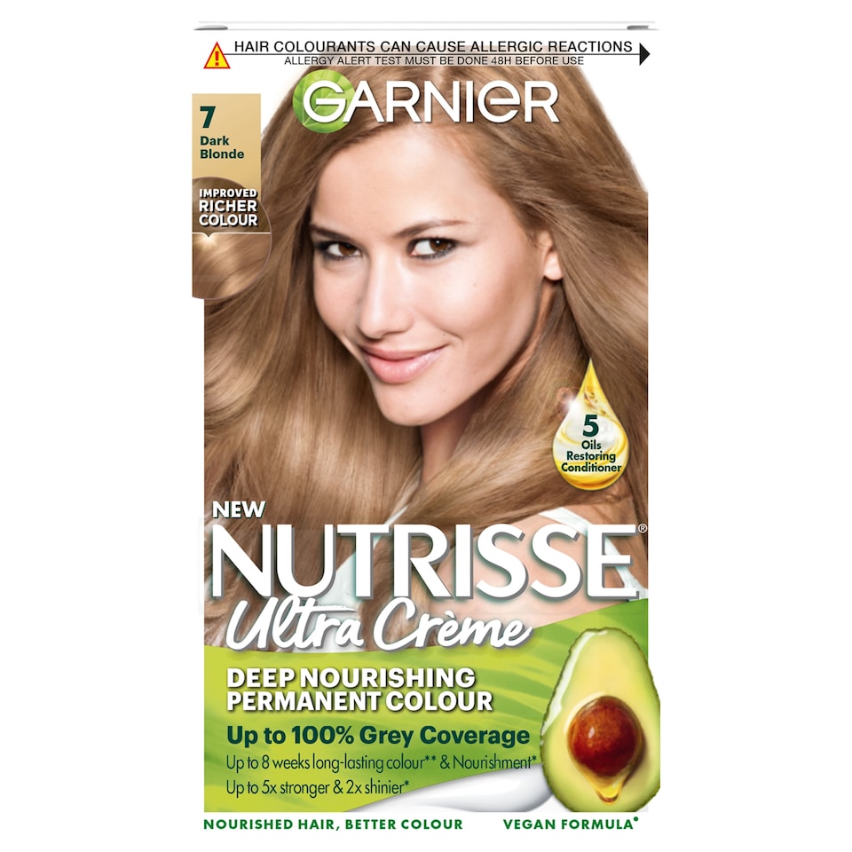 image 1 of Garnier Nutrisse Creme Permanent Hair Colour - 7 Dark Blonde