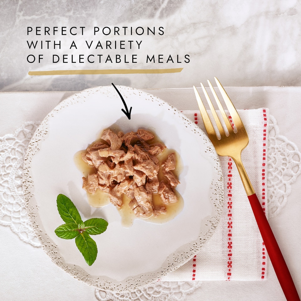 image 1 of GOURMET Mon Petit Meaty Variety Duck; Chicken; Turkey Wet Cat Food 6x50g
