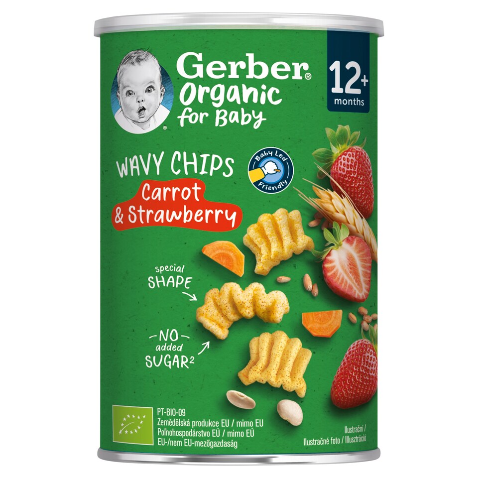 Obrázek 1 pro produkt GERBER Wavy chips mrkev a jahoda 35g